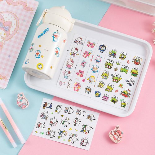 Sanrio stickers children's cartoon stickers cute Kuromi waterproof stickers Pacha dog account handbook stickers wholesale