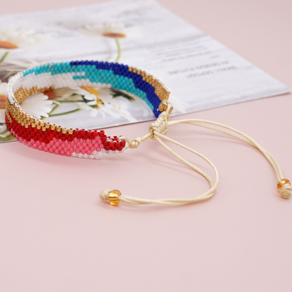 1 Piece Bohemian Geometric Glass Irregular Tassel Womenu0027S Bracelets