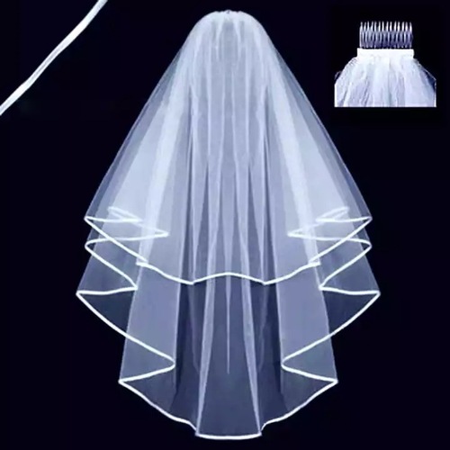 Amazon cross-border European and American bridal veil and bachelorette party double layer bride to be photo wedding dress
