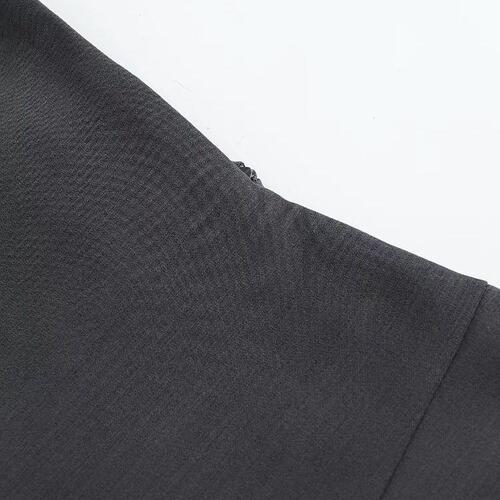 Gray high-waisted suit skirt for women, spring slimming fashionable all-matching hip skirt, anti-exposure a-line short skirt