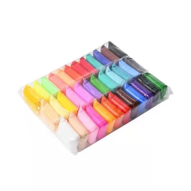 arcilla ultraligera seguridad de arcilla de 36 colores para niños 24 colores jardín de infantes DIY juguetes de bolsa antibacteriana hechos a mano