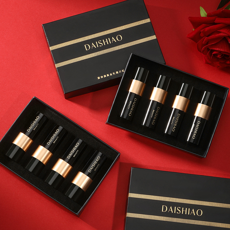 Tiktok Hot-Selling Lipstick Set, Matte Finish, Waterproof, Non-Fading, Long-Lasting Moisturizing for Students, Genuine Cross-Border Bestseller