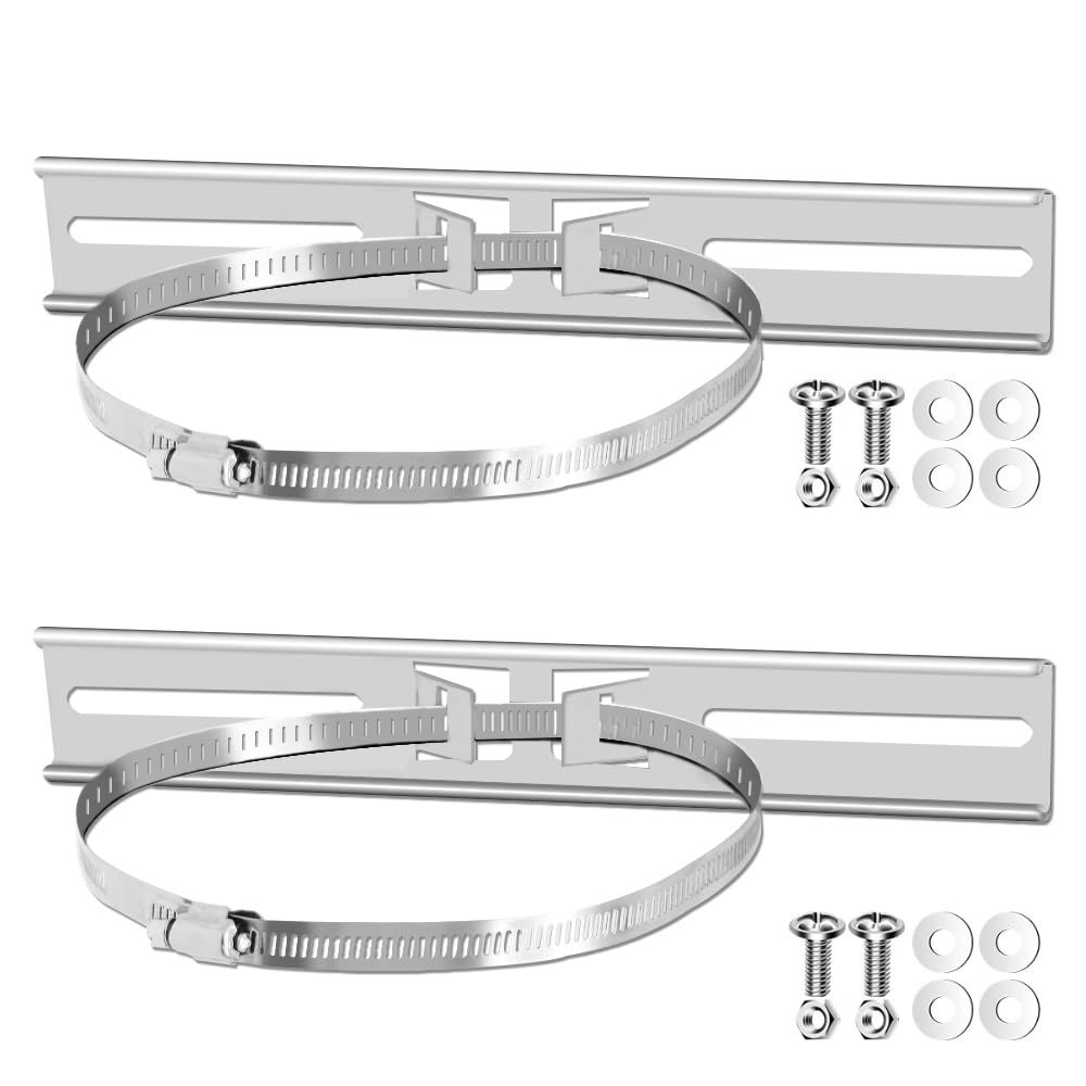 HUIXHAO Pole Mounting Kits, Stainless 300*50 mm Brackets wit