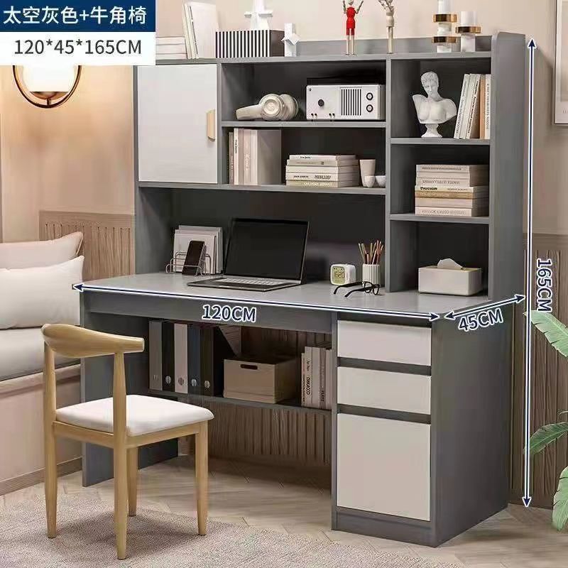 デスクトップパソコンデスク簡易本棚デスク一体本棚セットシンプル現代寝室学習字テーブル|undefined