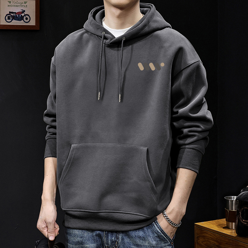 Suéter con capuz gris oscuro Regular - 2501