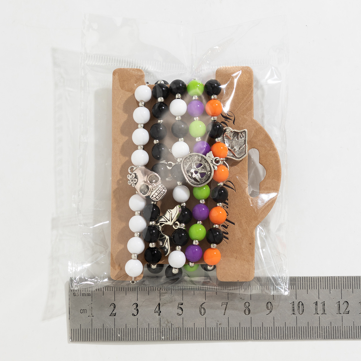 Halloween Beaded Bracelet Set For Party Skeleton Witch Style_voghion.com