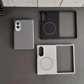 适用三星GalaxyZFold8折叠屏丝印线圈磁吸硬壳zfold8Ultra手机壳