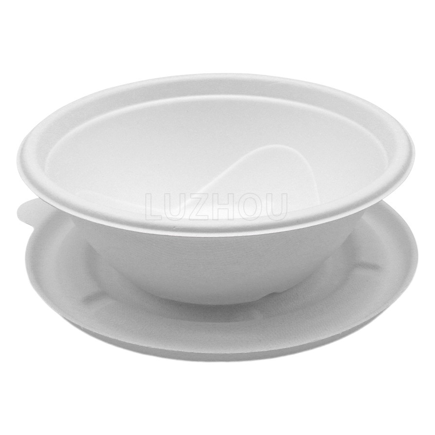 Shaoneng oasis fábrica al por mayor de caña de azúcar de pulpa de protección del medio ambiente desechable vajilla 750/1000ml tazón degradable compostable