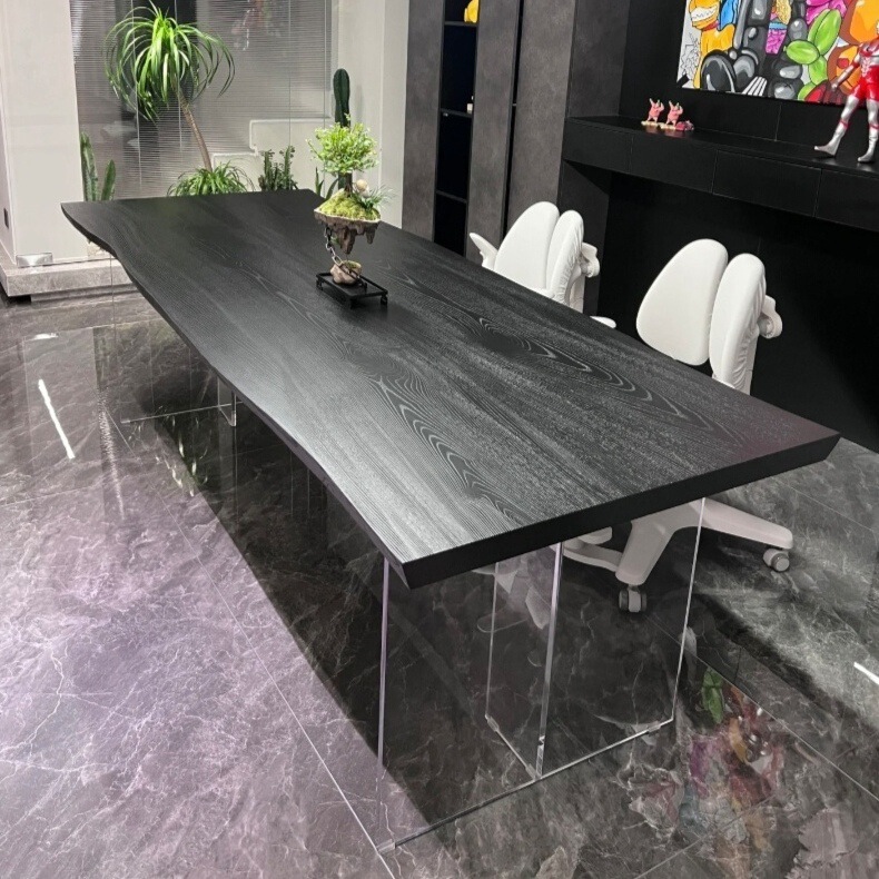Quiet Style Solid Wood Tea Table White Wax Wood Dining Table Household Desk Office Desk Acrylic Suspension Tea Table Workbench Quiet Style Solid Wood Tea Table White Wax Wood Dining Table Household Desk Office Desk Acrylic Suspension Tea Table Workbench