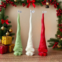 长条圣诞老人柱子香薰蜡烛节日氛围感装饰摆件节日礼物圣诞节蜡烛