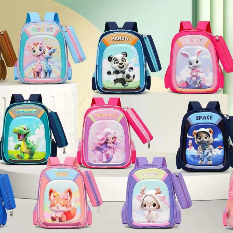 Children's cartoon cute backpack for early age for men and women, universal school bag, 6 years