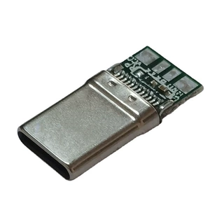 TYPE-C连接器USB 3.0公头 type-c拉伸款OTG端子10个焊点5.1k电阻