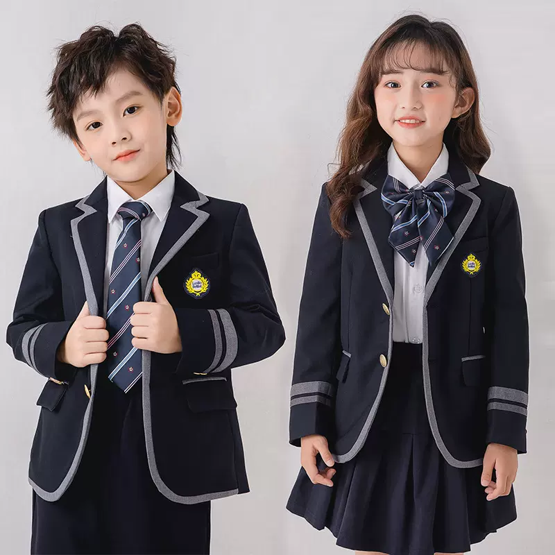 幼儿园园服春秋装英伦学院风小学生班级团体活动服装儿童校服工厂