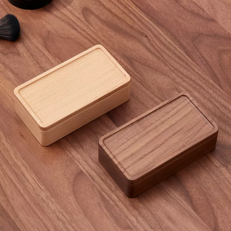 现货实木小型首饰盒便携珠宝收纳盒项链戒指耳钉高档精致饰品盒