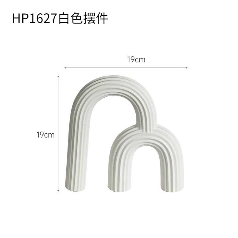 Decoración de jarrón de cerámica blanca y negra, decoración de flores secas de moda creativa moderna, mesa de comedor, decoración del hogar de la sala de estar