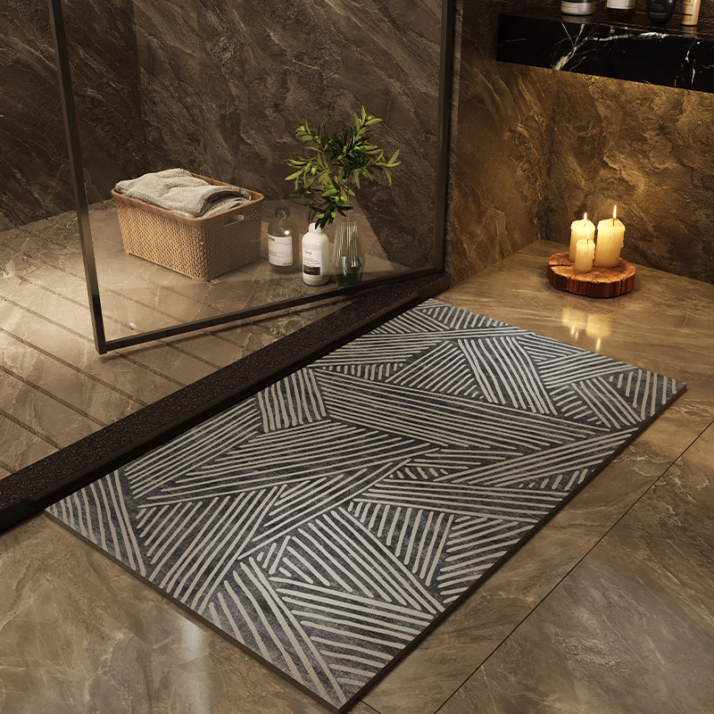 Alfombra de barro de diatomeas simple velocidad de viento seco absorción alfombra antideslizante alfombra de baño antideslizante alfombra de pedal antideslizante doméstica alfombra de puerta