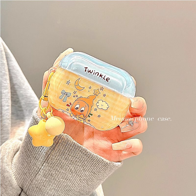 Internet Celebrity Cartoon Cute Graffiti Star Man Suitable for Airpodspro2 Protective Cover Apple Airpods3/4 Shell