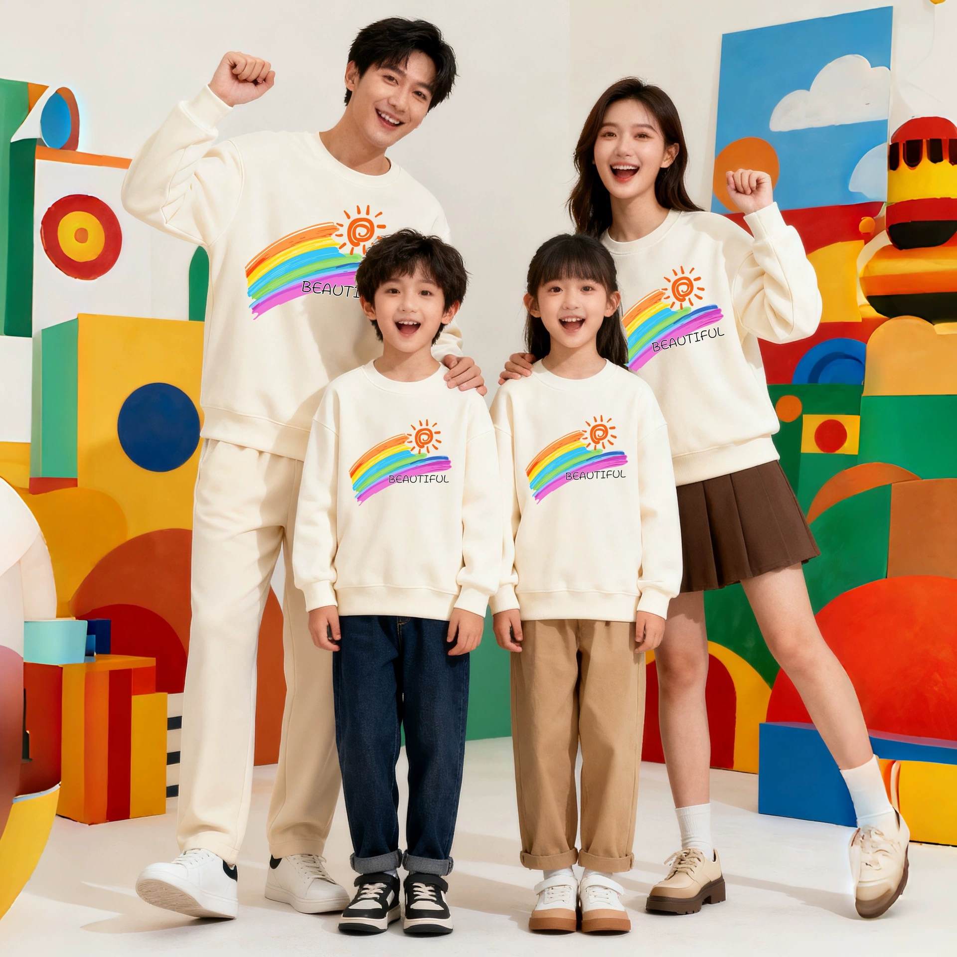 Детский сад Одежда для родителей и детей Осенние и зимние школьные игры Студенты Топ для отдыха Одежда для родителей и детей Новая Толстовка