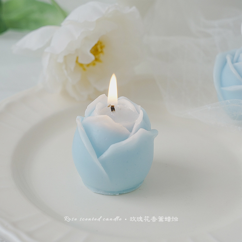 玫瑰香薰蠟燭批發母親節伴手禮禮物candle彩色浪漫手工香氛造型蠟