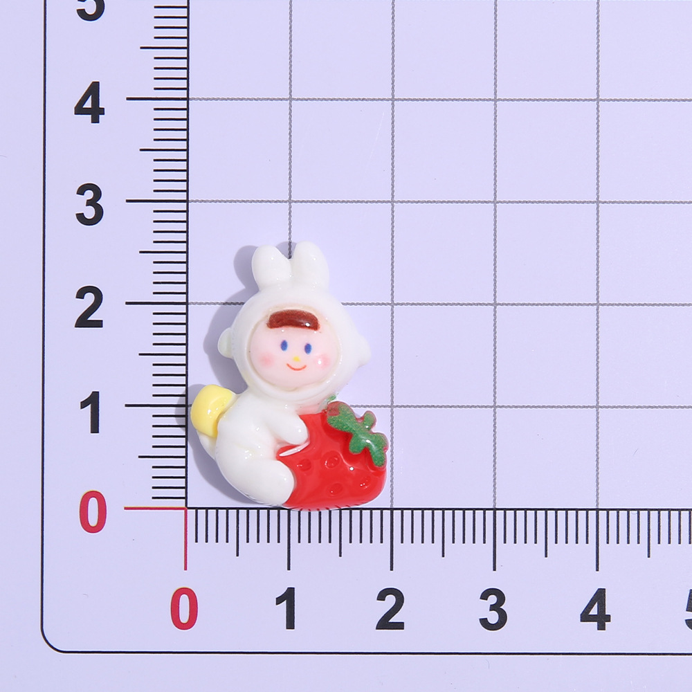 Nueva historieta brillante figura espacio resina accesorios DIY estrellado conejo teléfono caso accesorios de pelo zapato hebilla material hecho a mano al por mayor