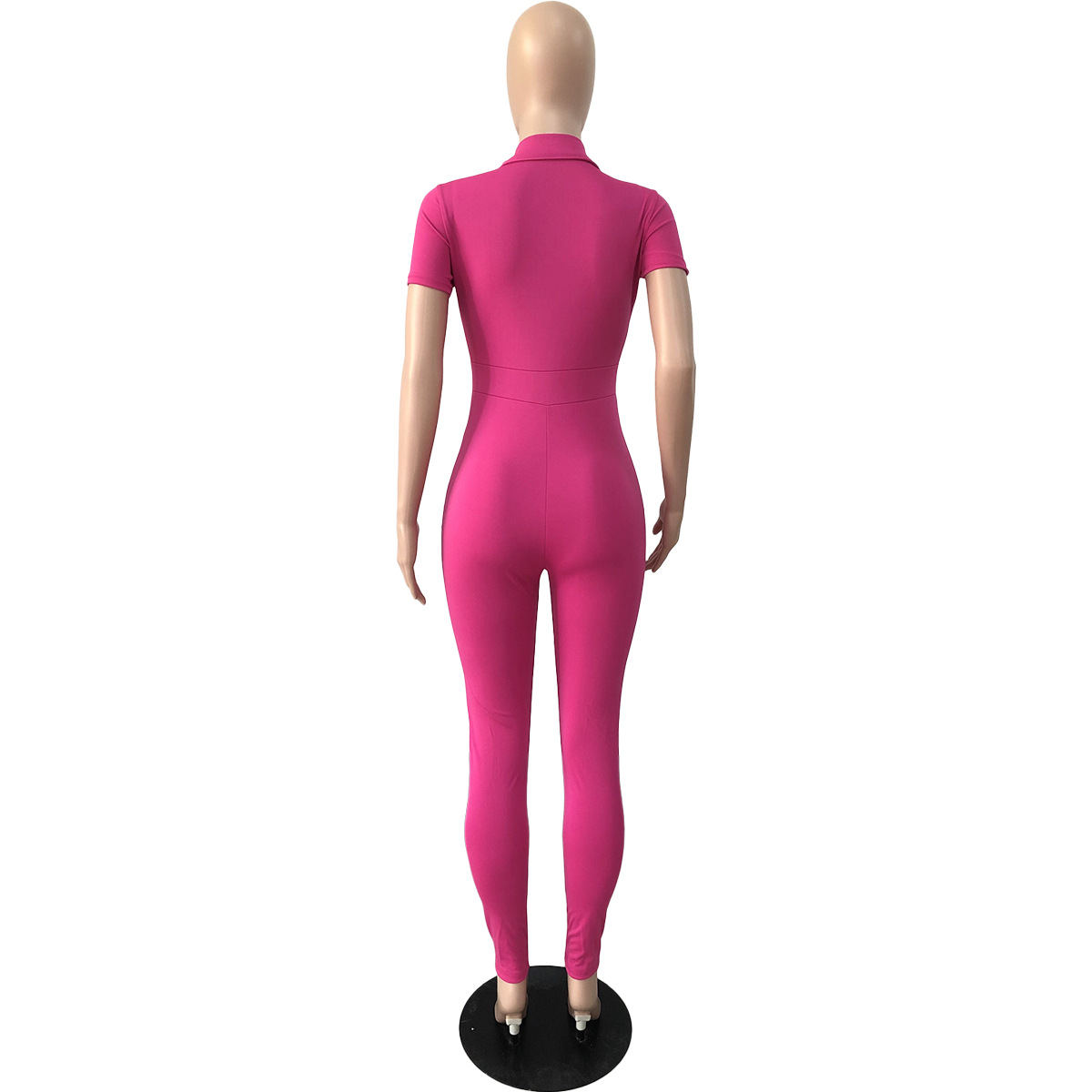 Women's Clothing new women's clothing sexy zipper three dimensional pocket jumpsuit_voghion.com