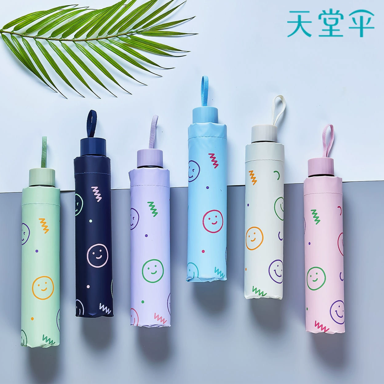 Зонт Paradise Umbrella 33633E Romantic Sakura Sunscreen Fighting Three Fold Triple Fold Vinle Shading Double Rain Sun Zone