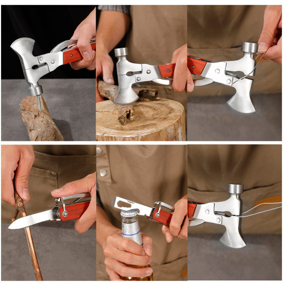 Wire stripper multi-function electrician pliers axe hammer knife car life hammer window hammer outdoor camping camping ground nail