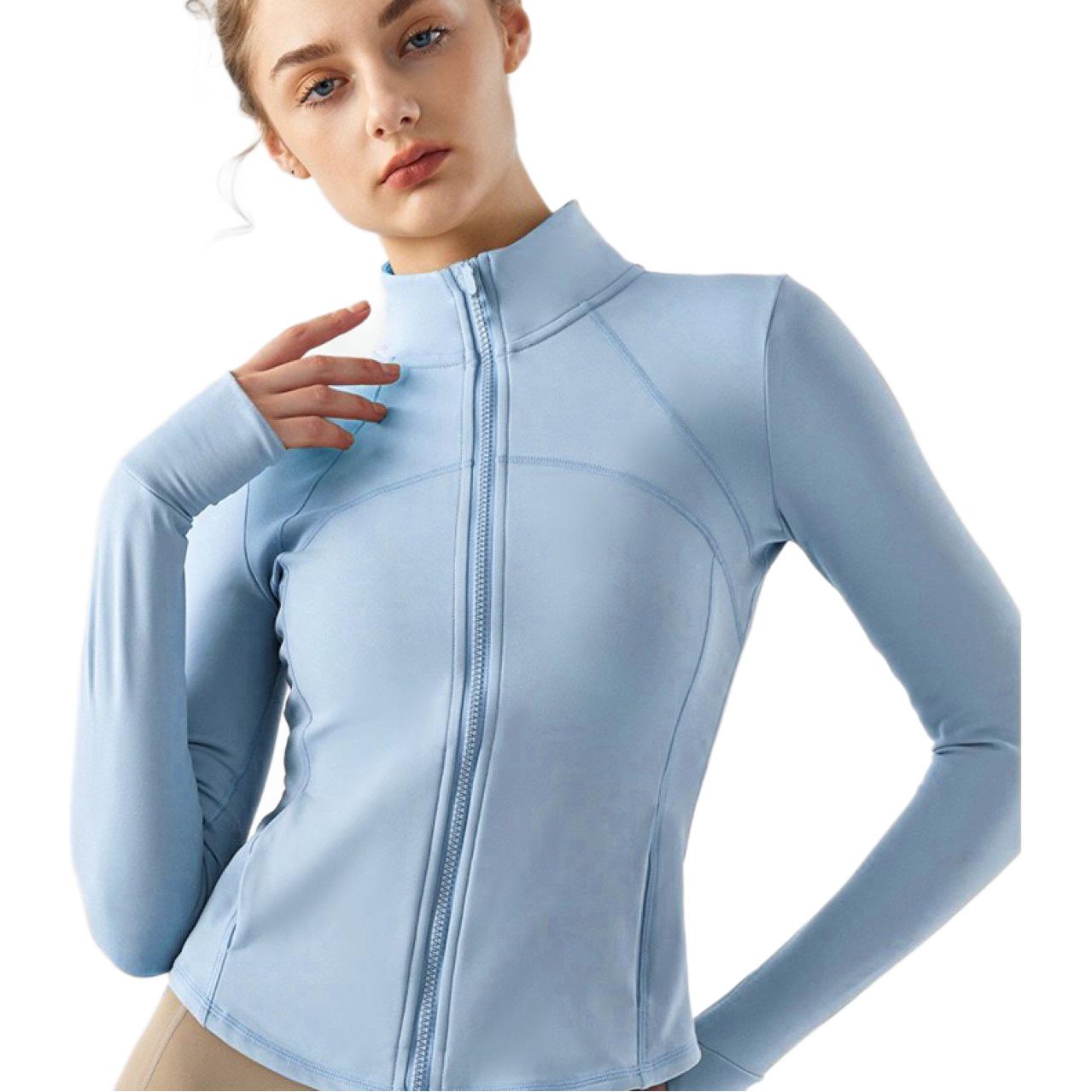 가을과 겨울 따뜻함 플러스 벨벳 요가 재킷 여성용 두껍고 슬림핏 스포츠 긴팔 지퍼 러닝 피트니스 상의