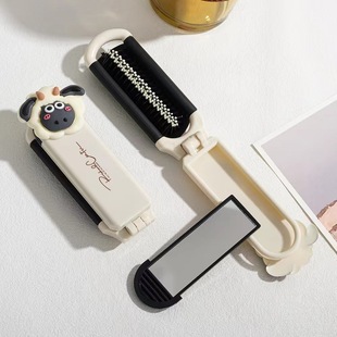 Cute Dual-purpose Folding Small Comb Portable Airbag Air Cushion Comb Unisex Long Hair Mirror Comb