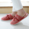 2022 new cotton slippers female men's winter couple home non-slip fur warm floor tow slobel slip shoes