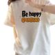 Short-sleeved T-shirt 2025 New Summer White Cotton Cute Cartoon Half-sleeved Inner Top Design Niche Female