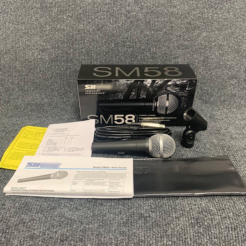 Suministro transfronterizo SM58SK micrófono de bobina cableado escenario de karaoke micrófono profesional de transmisión en vivo