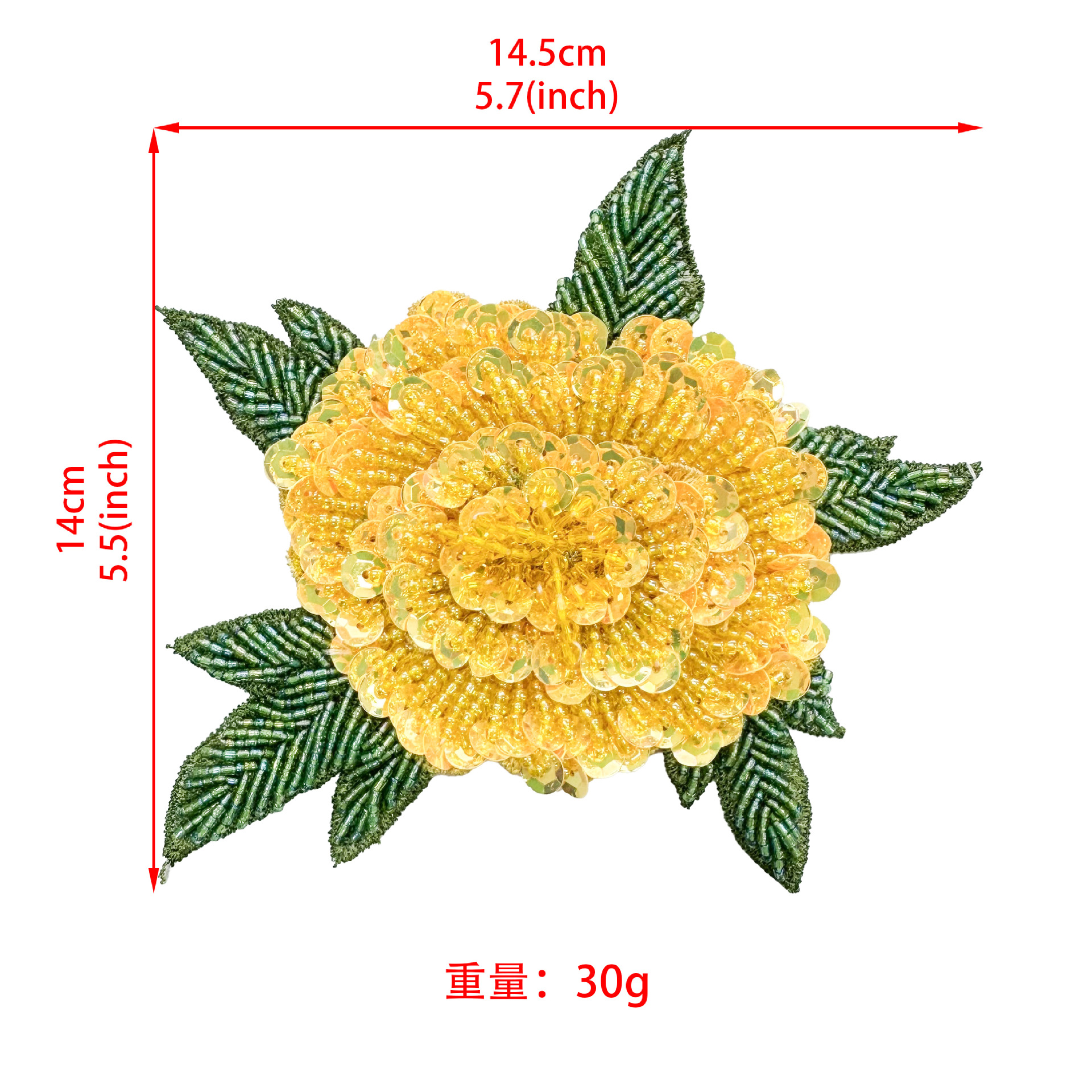 Pequeña mano de clavos de cuentas de tela sequinilla bordado parche de decoración Cheongsam accesorios de ropa pequeña rosa accesorios image 6
