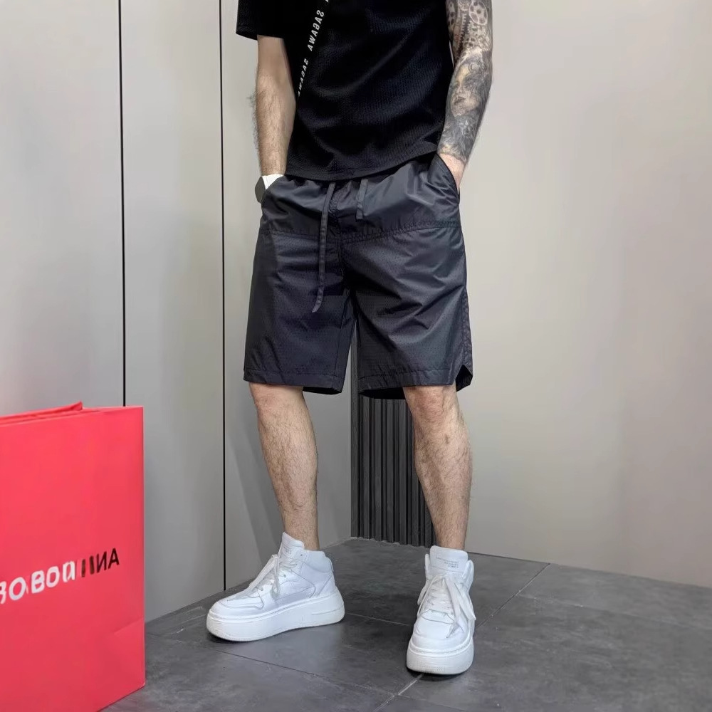Men's summer thin quick dry solid color breathable trousers