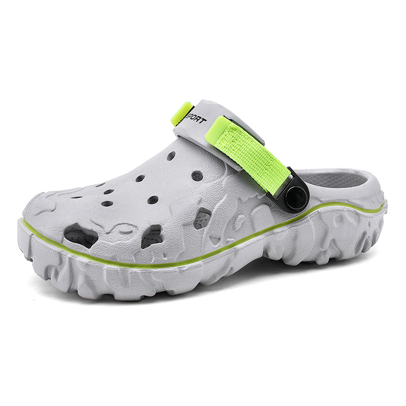 Verano nuevo estilo coreano de moda zapatos sandalias de jardín zapatos transfronterizos de tamaño grande versátil casuales dos zapatillas de moda para hombres