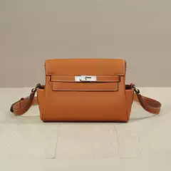 Trendy New Top-Grain Togo Leather Kelly Messenger Bag Versatile Vintage Premium Shoulder Crossbody Saddle Bag