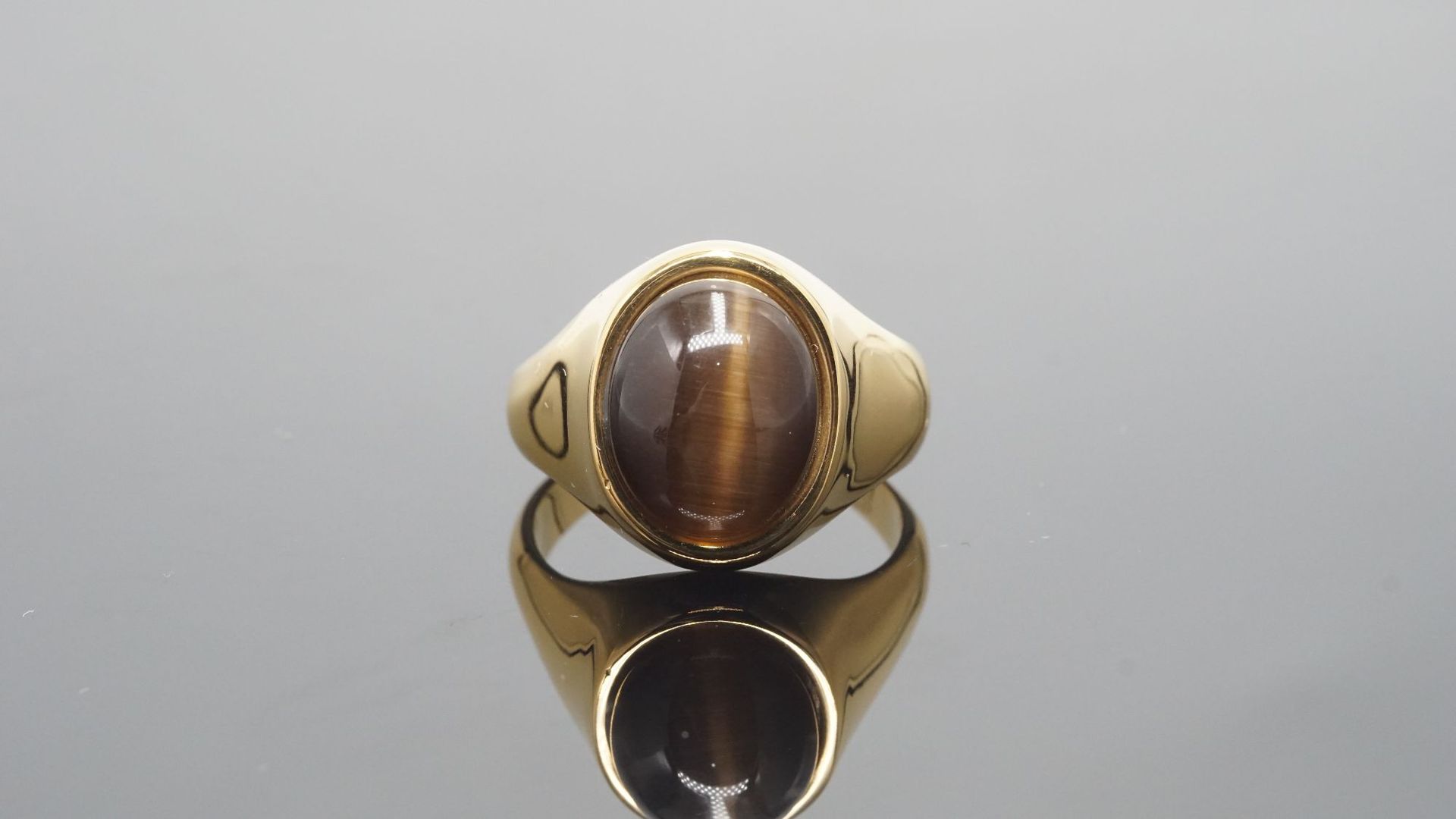 Fashion Geometric Titanium Steel Plating Artificial Gemstones Rings 1 Piece