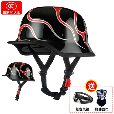 Motosiklet dəbilqələri | Four-Season Breathable Scoop Helmets - m-black-power-and-red-domineering-personality