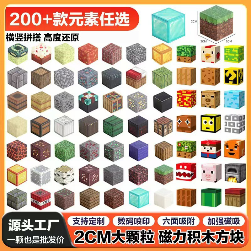 My Building Block World Assembled Magnetic Building Blocks 2cm Kidsren's Educational DIY Building My Versatile Magnetic Suction