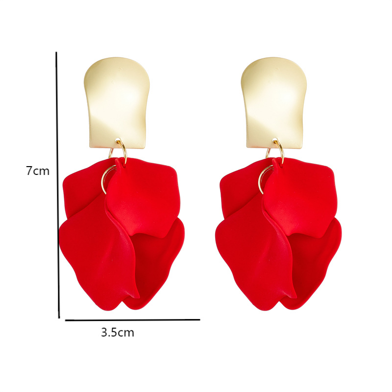 1 Pair Fashion Petal Alloy Plating Womenu0027S Drop Earrings