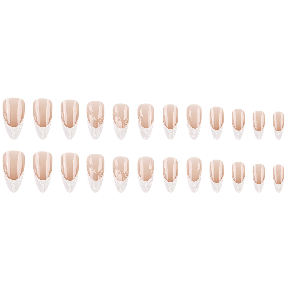 3D ondulado estereoscópico manicure bordes blancos franceses gota de agua parche de uñas transfronterizas ventas calientes de uñas estereoscópicas image 6