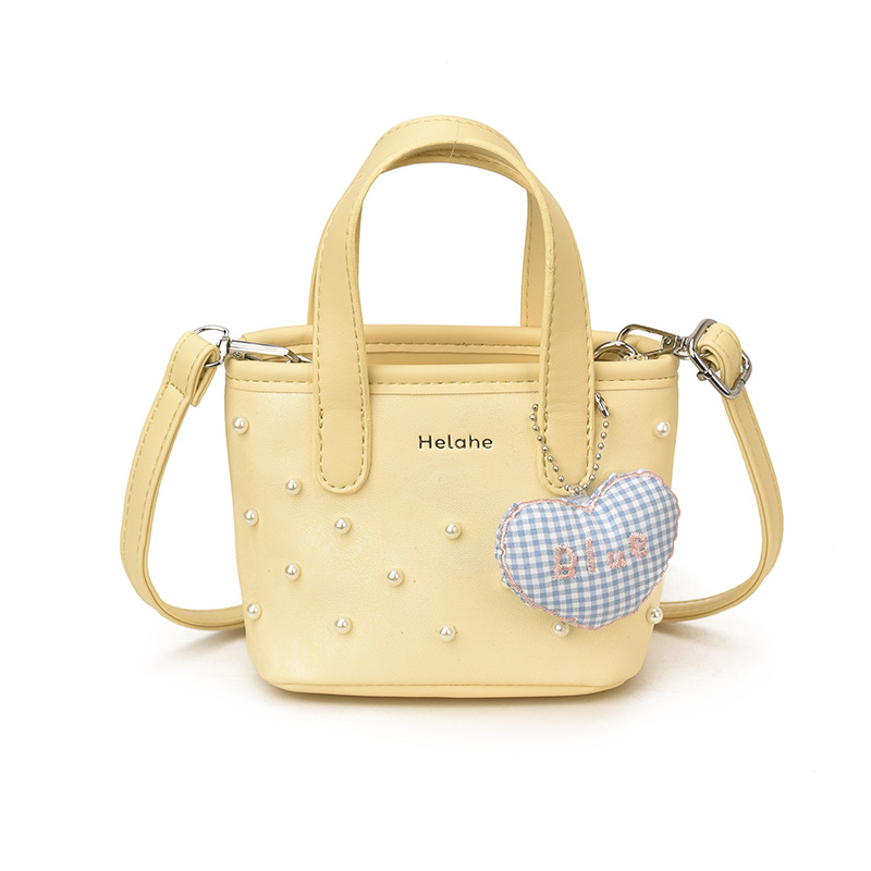 Sweet Pearl bolsas de hombro para niños y niñas, moda, colgantes de amor, bolsas portátiles para niñas, nuevas bolsas para niños transfronterizas