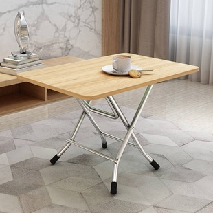 [Damage Compensation] Folding Table Dormitory Small Table Dining Table Bedroom Dining Rectangular Home Student Writing Ginger Tea