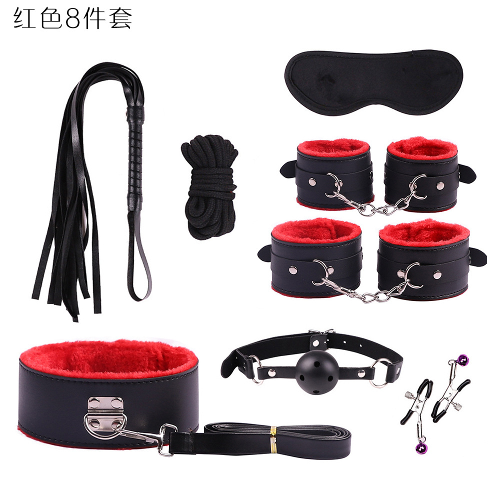 SM comercio exterior de 10 piezas de cuero sexy traje de peluche vinculante de 10 piezas juguetes alternativos productos sexuales