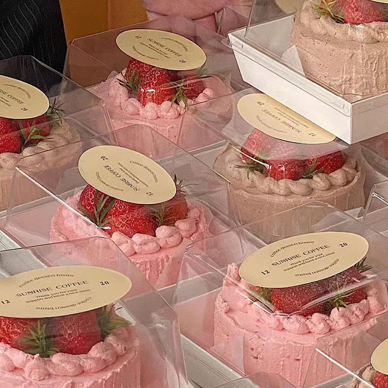 4寸加高提拉米苏盒子8寸切块蛋糕包装盒巴斯克烘焙甜品打包盒子