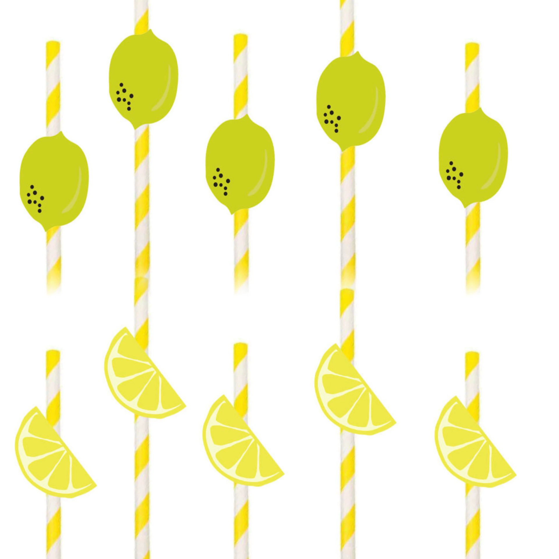 20 шт., декоративные соломинки для лимона, одноразовые бумажные соломинки для фруктовых карт HJ