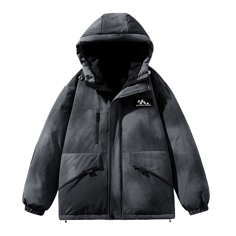 Veste à capuche multicolore polyvalente et chaude à col montant pour homme, nouvelle collection hiver 2024_voghion.com