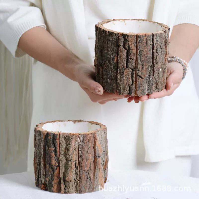 Базовое креативное корейское ведро из коры Рождественская Цветочная композиция сушеные цветы упаковочный материал Цветочные объятия ведро Подарочная Цветочная коробка