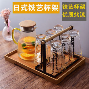 Ins Simple Cup Holder Upside down Metal Water Cup Rack Drain Rack Household Iron Cup Holder Living Room Tea Cup Set Huangyi