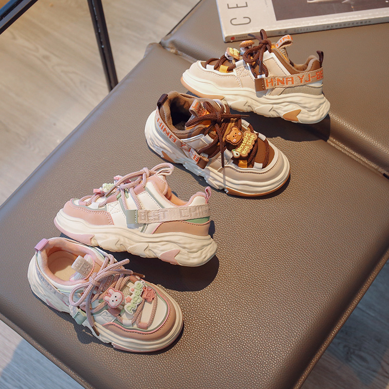 甜美可爱卡通女童棉鞋中大童儿童休闲板鞋加绒运动鞋2022冬季童鞋|ru